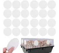 24 pezzi 2,5" Monotub Adhesive Filter Disks, 0,12 pollici Thick High Temperature Resistant Mushroom Filter Patches Replacement Mycology Discs Growing Supplies Accessories