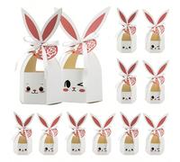 24 pezzi/6 pezzi Set regalo con orecchie da coniglio di Pasqua, contenitori regalo in carta kraft, forniture per feste di primavera, scatole regalo di carta per Pasqua, compleanno, festa di nascità, l