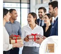 24 pezzi/6 set Regali per il team, regali di apprezzamento per i dipendenti, 6 penne in bambù e 6 taccuini tascabili ispiratori con 6 portachiavi ispiratori, regali per l'ufficio per il personale, vol