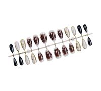 24 Pezzi A Forma Di Mandorla Bastone Su Unghie Glitter Acriliche Unghie Artificiali Unghie Arte Accessori Per Ogni Occasione