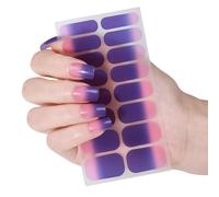 24 pezzi a forma quadrata pressa sulle unghie con struttura fiorita, gradiente di lucentezza