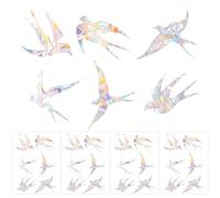 24 Pezzi Adesivi Anticollisione per Uccelli, Rondini Adesivi per Finestre Prisma Arcobaleno Non Adesivi Decalcomanie per Vetri Finestre per Prevenire Gli Uccelli Urti sul Vetro Della Finestra