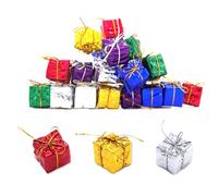 24 Pezzi Alberi di Natale Decor Appeso Scatola Regalo, Mini Scatole Regalo per Ciondolo Albero di Natale, Pacchi Regalo Decorazioni Natalizie in Miniatura per Casa Delle Bambole.