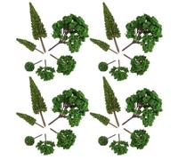 24 Pezzi Alberi in Miniatura, Plastica, per Diorami Ferroviari | Dettagli Realistici, Finitura Resistente allo Sbiadimento, Leggeri, per Basi di Diorami e Spazi Verdi in Miniatura