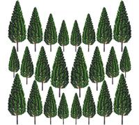 24 Pezzi Alberi Modello Misto, Albero del Diorama Plastic, Albero Misti per Modellismo, Miniatura Alberi Treno per Paesaggio DIY Paesaggi in Miniatura, Tavolo di Sabbia, Modello di Paesaggio 6,5-16 cm