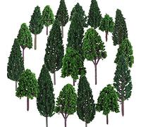 24 Pezzi Alberi Modello Misto, Albero del Diorama Plastic, Albero Misti per Modellismo, Miniatura Alberi Treno, per Paesaggio DIY, Paesaggi in Miniatura, Tavolo di Sabbia, Modello (4,5-13 cm)