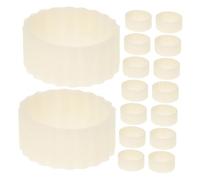 24 Pezzi Anello Stabilizzatore per C a ndele a Candela Presa Salda | Beige, Riutilizzabile, Adatta a Misure di Portacandele, per Tavoli e Pranzi All'aperto