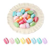 24 Pezzi Artificiale Macarons Finti, 2.5×1.5cm Macarons Artificiali Pane Finto Torta Simulazione, Resina Cibo Giocattolo Set Accessori, per Oggetti di Scena Fotografici,Artigianato DIY (8 Colori)