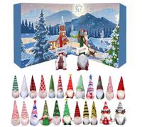24 pezzi bamboline nanetti natalizi carini in peluche, piccole figure di gnomi adorabili, decorazioni di Natale per la casa, calendario conto alla rovescia di gnomi per adulti e bambini-D