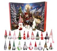 24 pezzi bamboline nanetti natalizi carini in peluche, piccole figure di gnomi adorabili, decorazioni di Natale per la casa, calendario conto alla rovescia di gnomi per adulti e bambini-E