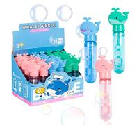 24 pezzi Bolla Giocattolo per Bambini,Set di Bolle di balene,Bolle di Sapone per Bambini,Bolle di Sapone Giocattolo,Bacchetta Bolle di Sapone per Matrimonio, Compleanno, Feste in Giardino