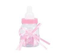 24 Pezzi Bomboniere Per Biberon, Biberon Riempibili Caramelle Biberon in Plastica Bomboniere Mini Biberon Portatili Per Decorazioni Per Feste Baby Shower(Rosa)