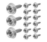 24 Pezzi Bottoni Automatici Marini 15mm, in Acciaio Inox | Coperture Barche e Tendalini, Argento, Installazione Semplice, Tenuta Migliorata in Ambiente Salino