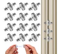 24 Pezzi Calamite per Tende Da Interno, Argento Rimovibile Plata Pesos de Cortina Magnética per Tende Pesanti, per La Casa, La Camera Da Letto, L'ufficio, Soggiorno, Bagno, Cucina