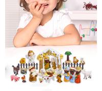 24 Pezzi Calendario dell'Avvento del Presepe di Natale Set Nascita di Gesù