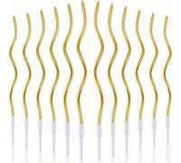 24 pezzi Candele a spirale a cono, candele per torta in metallo, candele sottili e lunghe a spirale con supporti per decorazioni per torte di compleanno, matrimonio e feste Tagli UnicaCera