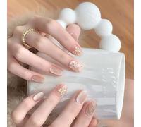 24 Pezzi Cats Eye Short Square Press On Nails Coperture Complete Stick On Nails Acrilico Unghie Finte Con Fiocchi Per Donne E Ragazze