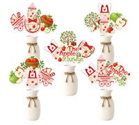 24 pezzi Centrotavola Mela Bastoncini Mela del Nostro Occhio Decorazioni per Baby Shower Autunno Mela Centrotavola Stampa su entrambi i lati per le donne Frutta Tema Baby Shower Decors Forniture per