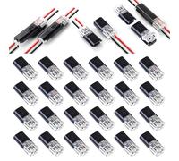 24 Pezzi Connettori Elettrici Rapidi, Connettori Per Cavi A 2 Poli, 18-22 AWG Connettori Elettrici Impermeabili Connettori Bassa Tensione Per La Maggior Parte Dei Veicoli, Audio, Video,Altoparlanti