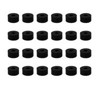 24 pezzi Cuscinetto Rotondo in Gomma per Vaso Pianta, Nero, antirumore | Protezione Pavimento, Uso Interno e Officina, Compatibile Sottovasi e Fioriere, Stabilizza L’Appoggio