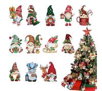 24 Pezzi Decorazioni Natalizie Per Albero Legno,Gnomo Addobbi Natalizi Per Albero Da Appendere,Addobbi Albero Natale Con Corda,Decori Natalizi Artigianato,Decorazioni Albero Di Natale Legno