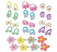 24 Pezzi Di Arco Di Fiori Di Corda, 4 Pezzi Di Arco Tornante, Carino Coda Di Cavallo Elastico, Fascia Elastica Elastica, Bambini Principessa Tornante, Copricapo Accessori.
