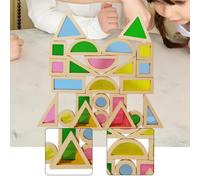 24 pezzi di blocchi di costruzione giocattolo sensoriale per genitori e