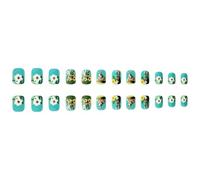 24 pezzi di colla per mandorle su francese, falsi disegni artificiali, regali per donne e ragazze sulle unghie bara mandorla francese punta sulle unghie