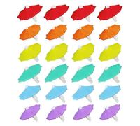 24 Pezzi Di Creativo Ombrello Bicchiere Di Vino Marcatori, Silicone Bicchiere Di Vino Distinguendo Etichette, Bicchiere Di Vino Decorazione Marcatori, Adatto Per Feste Di Compleanno, Bar E Bar.