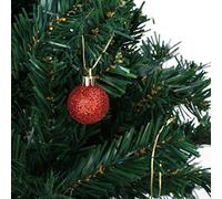 24 Pezzi di Decorazioni per Alberi di Natale Riutilizzabili - Baubles PVC Premium di Shatter -aova per Decorazioni per le festività e le Feste - D e Colorate Hes (rosso)