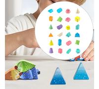 24 pezzi di forme geometriche, materiale didattico matematico per la scuola
