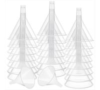 24 pezzi di grandi imbuti in plastica trasparente da 4,7 pollici con beccuccio lungo per riempire le bottiglie d'acqua