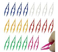 24 pezzi di perline da stirare, pinzette multicolori, pinzette in plastica leggera, per fai da te, perle, elettronica, famiglia, artigianato, 10 cm, multiuso, per puzzle fai da te