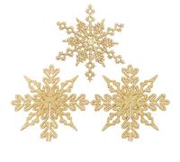 24 pezzi di plastica Golden Flakes Ornaments for Christmas Tree Decoration