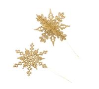 24 pezzi di plastica Golden Flakes Ornaments for Christmas Tree Decoration