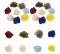24 pezzi di pompon in pelliccia sintetica palla soffice in pelliccia sintetica