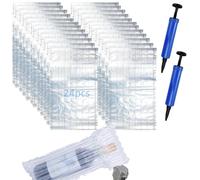 24 pezzi di protezione per bottiglia di vino, sacchetto di bolle, protezione per bottiglia di vino con 2 pezzi di pompa ad aria per l'imballaggio e la spedizione sicuri di bottiglie di vetro