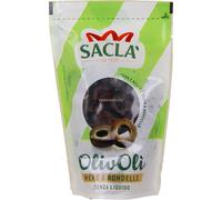 24 pezzi di saclà olivoli olive nere a rondelle gr.75