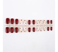 24 Pezzi di San Valentino Unghie Da Incollare Cuore Coperture Complete Unghie Artificiali Strisce Per Imprimere Unghie Manicure Accessori Per L'Inverno