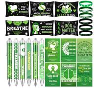 24 pezzi di sensibilizzazione sulla salute mentale regalo bulk salute mentale trucco borsa penne a sfera diario taccuini braccialetti per beneficenza raccolta fondi attività pubbliche forniture