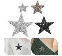 24 pezzi di toppe termoadesive a forma di stella: toppe termoadesive con strass