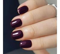 24 Pezzi Elegante Pressa Su Unghie Set Lucido Finte Unghie Copertura Completa Inserti Artificiali Manicure Per Gli appassionati di Moda Breve Quadrato Pressa Chiodo Bacchetta Chiodo Spiegazioni