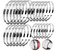 24 Pezzi Fascette Metalliche Stringitubo in Acciaio Inox, 10-90mm Regolabili Fascetta Stringitubo Metallica Morsetti per Tubi, Senza Viti Morsetto Collare, per Pool, Cavi, Tubazioni Fissaggio