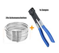 24-pezzi Fascette Per Asse Posterore 60-124mm Morsetto 7mm Larghezza Con Pinze