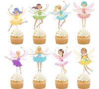 24 Pezzi Fata Decorazioni per Torte Fate Decorazione Torta Fatine Cake Topper Cupcake Topper Pixies Elfi Adatto Per Bambini Festa Di Compleanno Per Ragazze