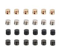 24 pezzi Fermacorda a Molla 2 foro Estremità per Corda Metallo Stopper Abiti Cordicelle Ferma Corda, Fermacorda Scorrevole, Ricambi Chiusura Zaini, Morsetti per Cavo, Abbigliamento, Scarpe