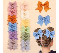 24 pezzi Fermagli per capelli con clip a farfalla a colori vivaci per bambini e ragazze, decorazione per code di cavallo, trecce, lati e top, adatti per matrimonio e uso quotidiano, accessori per cape