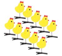 24 Pezzi Fermaglio per Chioma Pulcino Giallo, Decorativo | Clip a Molla e Ferro, Tiene la Frangia Indietro, per Code e Trecce, Feste e Pasqua