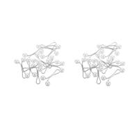 24 Pezzi Fermaglio per Sciarpa U Bianco Lega Plastica 3,2x1,9x0,7cm | Spilla Decorativa Piccola, Stile Etnico Elegante, per Donne e Veli, Uso Quotidiano