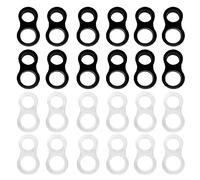 24 Pezzi Fermaporta Maniglia,Trasparente/Nero Fermaporte per Maniglie, Ferma Porte, PVC Paracolpi Porta, Tampone Proteggi Finestre, Ferma Porta da Muro Paracolpi Protezione per Porte da Interno